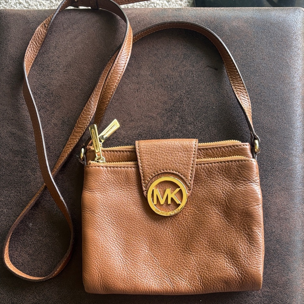 Michael Kors Tan Leather Crossbody Bag